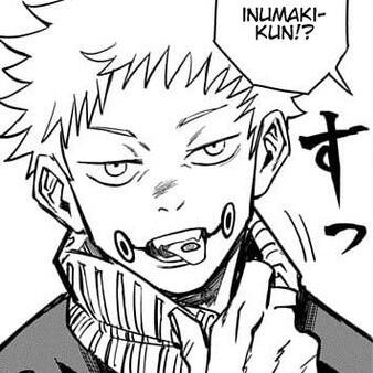 manga (prequel) inumaki revealing his "snake and fangs" tattoo for the first time. click this image to go to the links section.