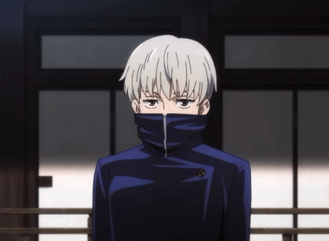 gif of inumaki toge raising his arms up in an 'X' formation to show he is saying "no." click this to watch nanami's va sing.